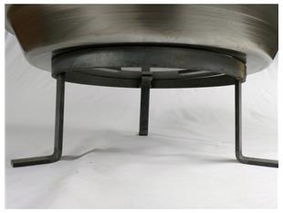 Set barbeque / braciere a carbonio, diametro 650mm VERSIONE INOX