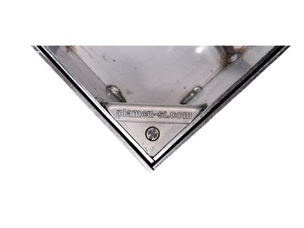 OLJNI JAŠEK - POKROV z ojačanim dnom in jekleno armaturo 1000 X 1000 X 120mm INOX