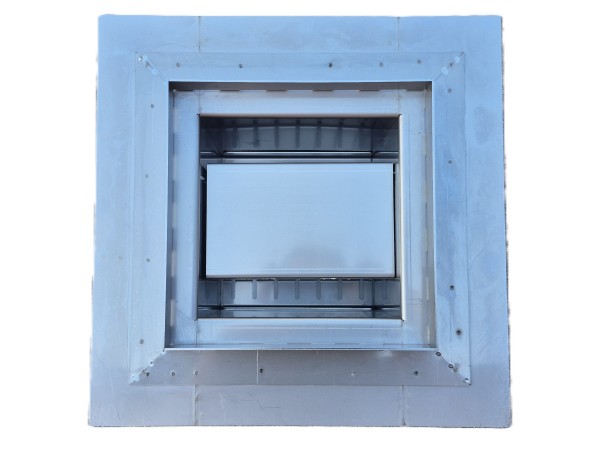 Talni sifon inox ZA VGRADNJO KERAMIKE, dimenzij 250mm x 250mm x 257mm Ø110mm horizontal POHODEN s PRIROBNICO za HIDROIZOLACIJO