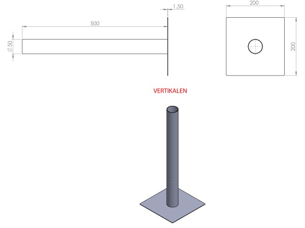 Sredinski hidroizolacijski vertikalni odtočnik