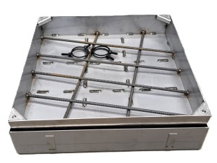 OLJNI JAŠEK - POKROV  z ojačanim dnom in jekleno armaturo 1000 X 1000 X 120mm INOX