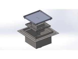 Talni sifon inox ZA VGRADNJO KERAMIKE, dimenzij 300mm x 300mm x 191mm Ø110mm vertikalno POHODEN s PRIROBNICO za HIDROIZOLACIJO