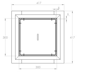Talni sifon inox ZA VGRADNJO KERAMIKE, dimenzij 300mm x 300mm x 176mm Ø50mm vertikal POHODEN s PRIROBNICO za HIDROIZOLACIJO