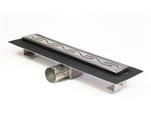 Kanaleta za tuš z valovi dim. 600(d)x60(š)x80(v)mm INOX