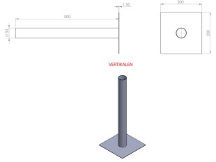 Sredinski hidroizolacijski vertikalni odtočnik