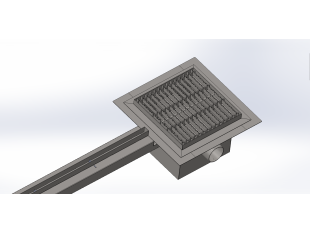 Inox podolgovat talni odtok s koritom na rego-režo in čistilnim revizijskim sifonom dim: 25 x 2000 mm