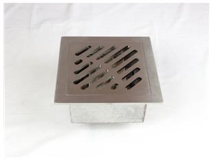 Podni sifon komplet s PERFORIRANIM UZORKOM 250x250x93mm INOKS Ø50mm okomito