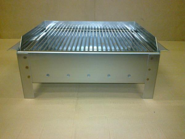 INOX ŽAR dimenzij 480 x 300 x 240mm z nogami in skupno višino 700mm