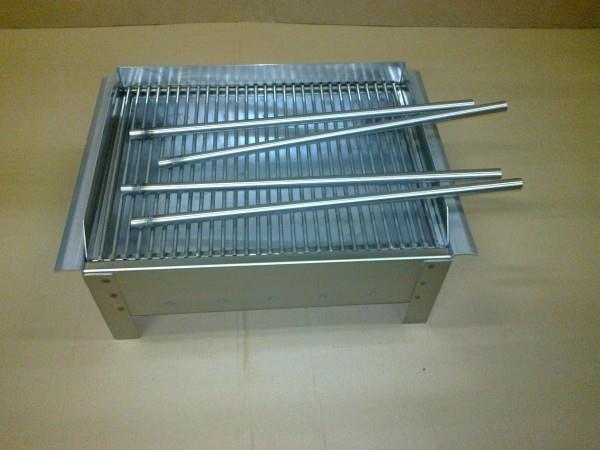 INOX GRIGLIA  40 X 58 X 24cm | ALTEZZA CON GAMBE 70cm