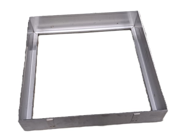 OLJNI JAŠEK - POKROV  z dnom in jekleno armaturo 400 X 400 X 120mm INOX