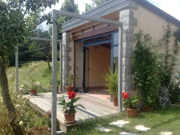 Inox peskana  pergola -povezana z inox pletenicami