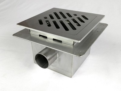 Caditoia-/-Griglia-INOX-con-drenaggio-e-sifone-