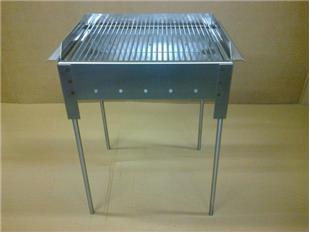 INOX ŽAR dimenzij 480 x 300 x 240mm z nogami in skupno višino 700mm