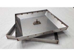 ULJNI ŠAHT – POKLOPAC sa podubljenim dnom 200 X 200 X 40mm INOX