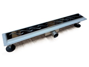 Kanaleta tuš z VALOVITIM VZORCEM, dimenzij: 900(d)x70(š)x70(v)mm INOX