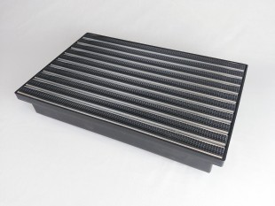 Predpražnik ALUMINIJ-GUMA s PVC koritom 580 x 370 x 100mm