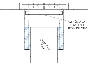 Sifone a pavimento con griglia, 200mm x 200mm x 191mm Ø110mm verticale, CARRABILE ANTISCIVOLO con FLANGIA per IMPERMEABILIZZAZIONE