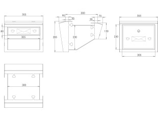 Set cassetta postale da incasso a parete INOX