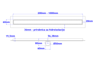 Canalina per Doccia INOX con onde