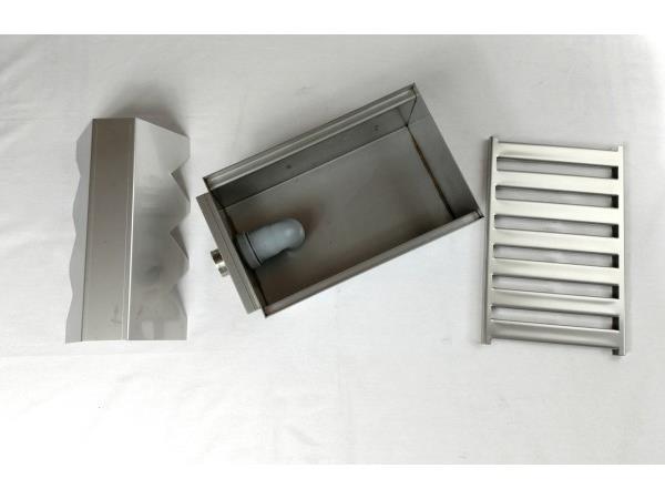 Caditoia / Griglia INOX con drenaggio e sifone 20,2 x 30,8 x 11 CM