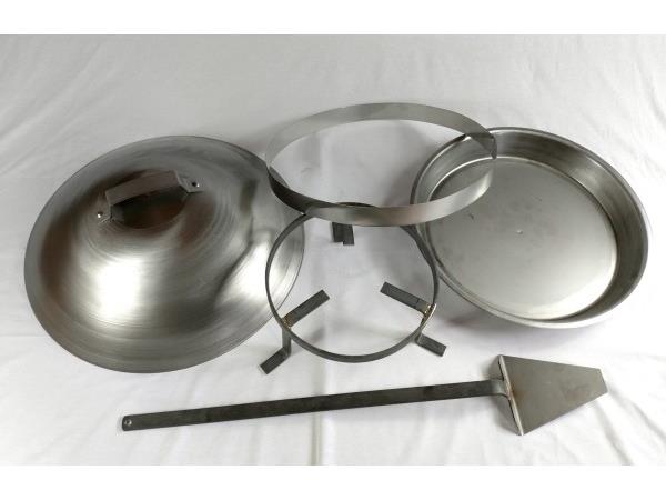 Set barbeque / braciere a carbonio, diametro 650mm VERSIONE INOX